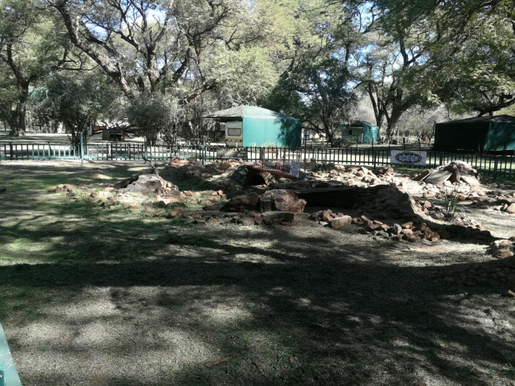 Rocky play and obstacle area